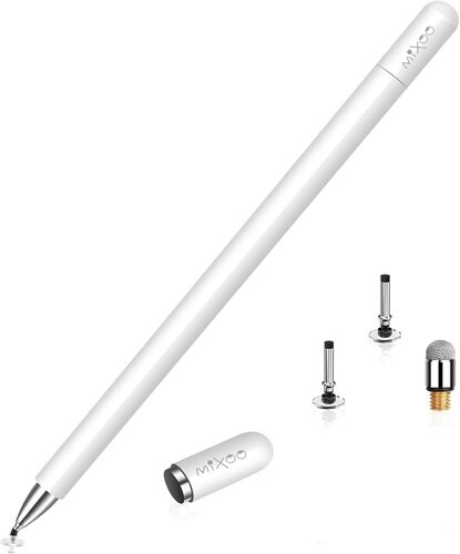 Stylus Pens for Touch Screens, Stylus for iPad, Universal Capacitive Touch Tablet Stylus with Magnetic Cap for Android iPad Pro/Mini/Air/iPhone/Microsoft - White
