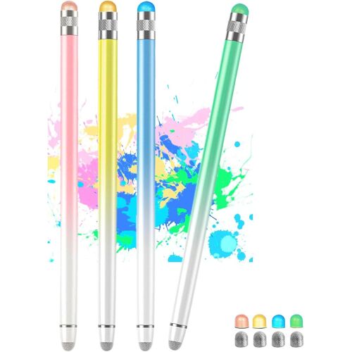 4 Pack Touch Screen Stylus Pen with 8 Extra High Sensitivity Tips and Precision Stylus Pen for iPad Tablet Compatible with All Touch Screen Devices
