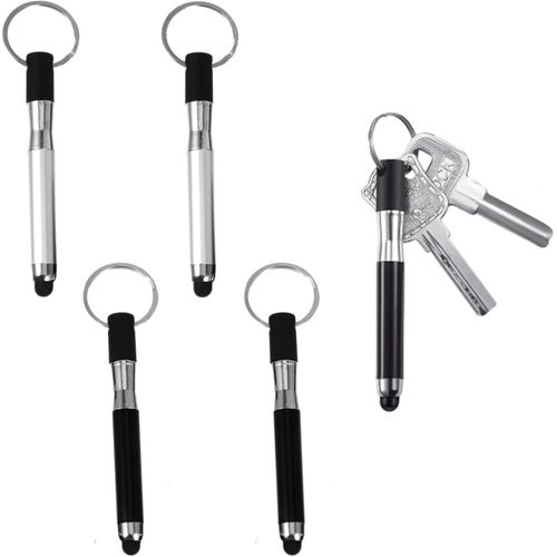 Stylet Tablette 4 Pièces - Mini Stylet Tactile Capacitif Universel 3 en 1 Pour iPad, Samsung, Smartphone - Stylo Tactile