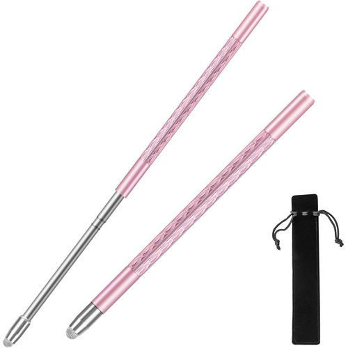 Stylet Extensible Pour Tablette Jusqu'à 40 Cm De Long, Universel, Télescopique, Pour Téléphone Portable, Tablette, Écran Tactile Capacitif, Stylet De Présentation Pour Enfants Et Adultes, Rose