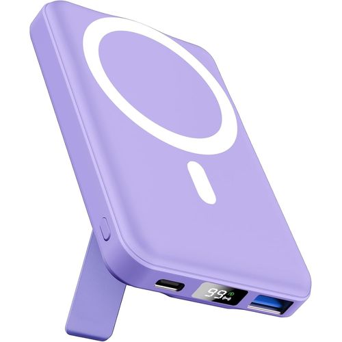 Mag-Safe External Battery, 10000mah Power Bank Magnetic Wireless Pd 22.5w Fast Charge Powerbank Usb-C Foldable Portable Charger Compatible With Iphone 16/15/14/13/12/ Pro/Mini/Pro