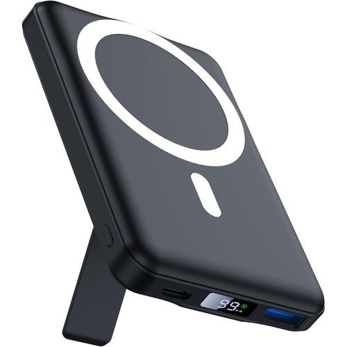 Batterie Externe Avec Magsafe, 10000mah Power Bank Magnetique Sans Fil Pd 22.5w Charge Rapide Powerbank Usb-C Pliable Chargeur Portable Compatible Avec Iphone 16/15/14/13/12/ Pro/Mini/Pro
