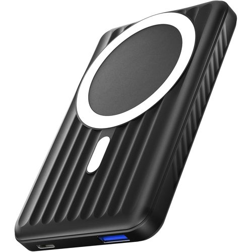 Magnetic Power Bank 10000mah Wireless Magnetic Power Bank 22.5w Pd Quick Charge With Led Display And Usb-C Charging Cable For Iphone 15/14/13/12 Series (Black)
