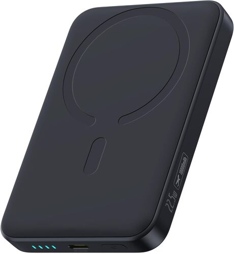 Enerfill Magsafe Powerbank 10000 Mah 22.5 W Wireless Magnetic External Battery Power Bank Usb C, Mini Fast Portable Charger Compatible With Iphone Series 16/15/14/13/12/Pro/Pro Max, Black