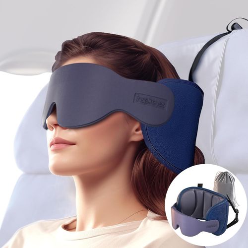 Oreiller De Voyage,Oreiller D'avion Pour Dormir,Oreiller De Voyage En Voiture Pour Enfants,Oreiller Doux Avec Masque Pour Les Yeux,Gris Foncé