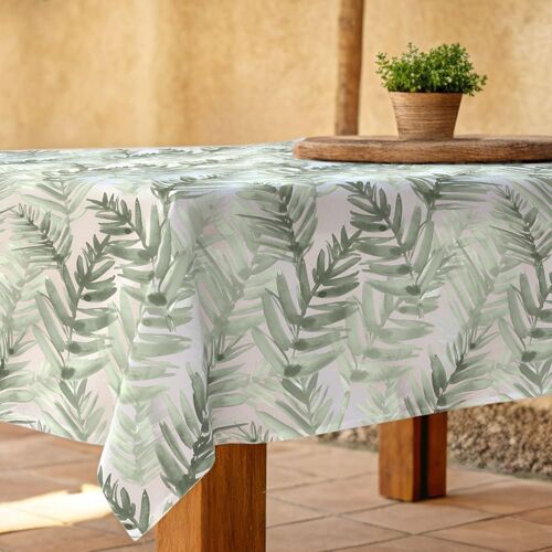 Nappe Toucher Tissu 100% Coton Vert 200x155 Cm