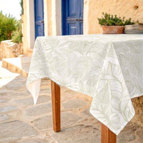 Nappe Anti-Taches 100% Coton Beige 300x155 Cm