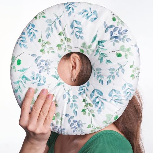 Trahoo-Oreiller Avec Trou | Soulage Douleur Des Oreilles | Oreiller De Piercing Dormir Sur Côté | Rembourrage Réglable | Oreiller Beignet | Réduit Pression Auriculaire | Coussin Avec Trou Pour Oreill
