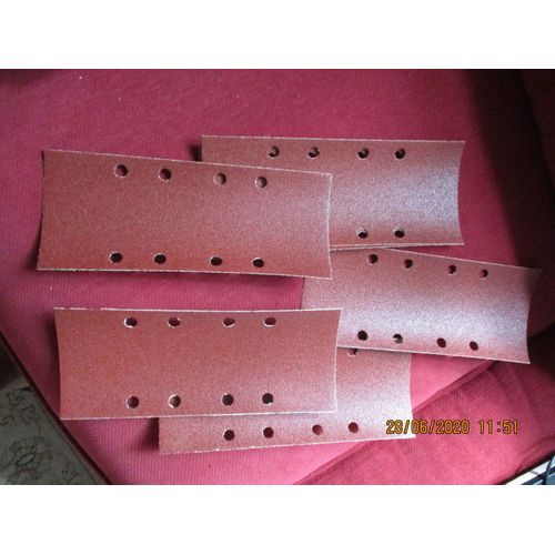 6 feuilles de papier de verre pour poncage