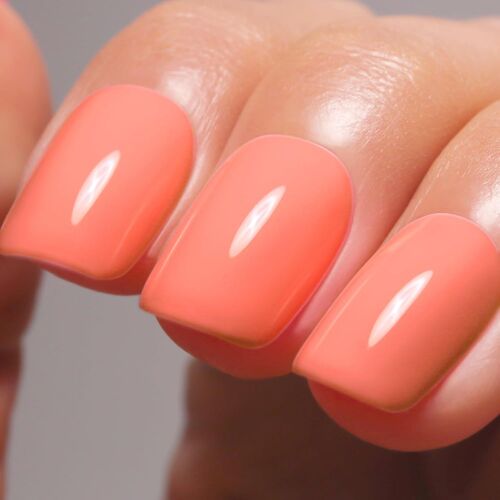 Vernis À Ongles Gel Orange Corail - 15 Ml - Soak Off Led Pour Nail Art Et Salon De Manucure À La Maison