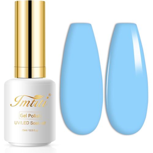 Senior-Vernis À Ongles Semi-Permanent Gel Polish Soak-Off Uv Led Manucure Vernis Gels Bleu Vif 15ml[L715] 