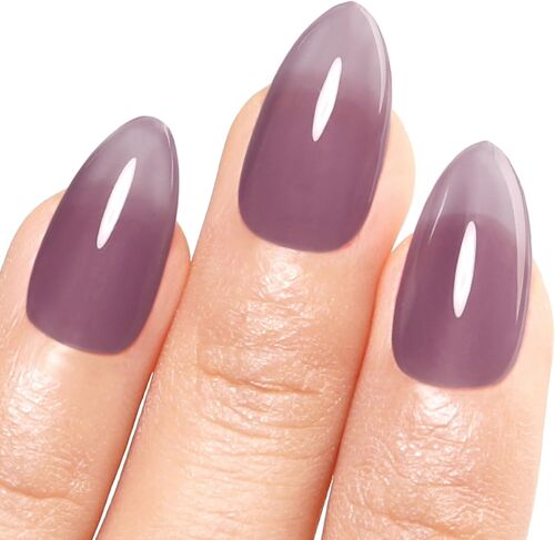 Violet Vernis Semi Permanent, 15ml Transparent Semi Permanent Violet Raisin French Cristal Gel Nail Polish Printemps Et¿¿ Uv Led Vernis ? Ongles Gels Semi-Permanents Naturel Gel¿¿E Manucure 