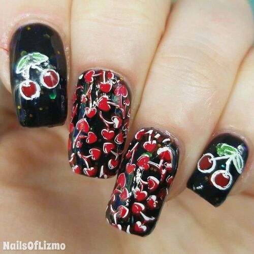 Vernis Semi Permanent 10ml Noir Pailleté, Vernis À Ongles Gel Uv Led Gel Polish Soak Off Manucure - Noir Paillettes Diamant (050) 