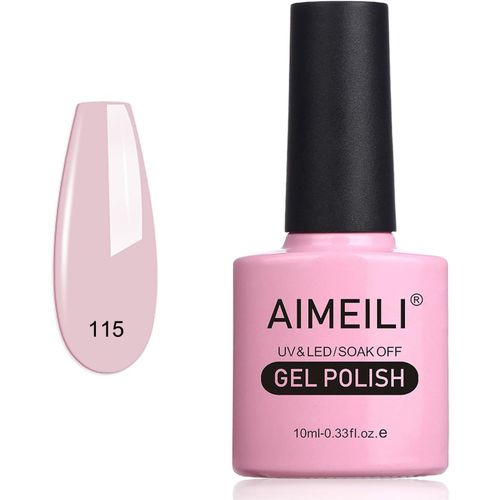 Ersan-Vernis À Ongles Gel Rose Nu, Vernis Semi Permanent Soak Off Uv Led Gel Polish 10ml (115) 