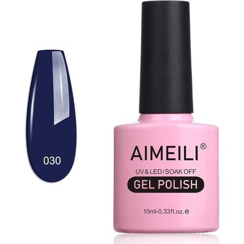Kal-Soak Off Uv Led Vernis À Ongles Gel Semi-Permanent Blue Gel Polish -Navy Seals (030) 10ml 