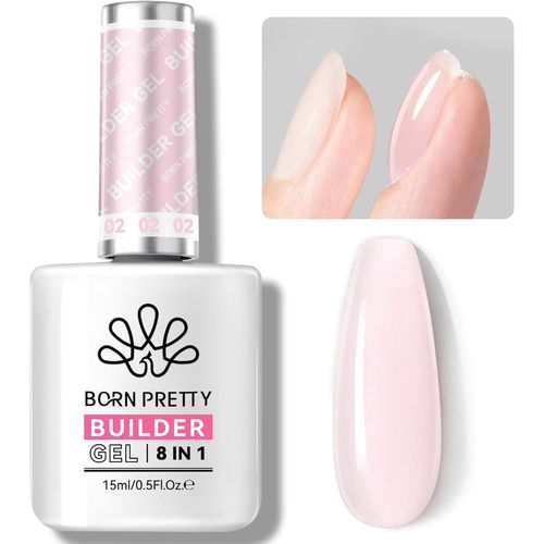 15ml Colle À Faux Ongles 8 En 1, Gummy Base Gel Pose Américaine, Versatile Rose Nail Glue Pour Extension D'ongles Et Apex Builder, Colle Ongle Capsule Uv/Led Pour Nail Shaper Renforçateur 