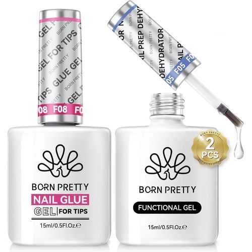 Born Pretty 15ml Nail Prep Déshydrateur Et Colle Faux Ongles, Gel Extension Ongles, Blooming Gel, Gel De Base Top Coat, Gel Construction Et Gel Renforcemen 