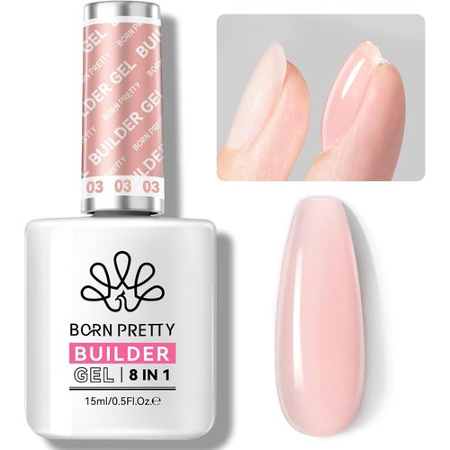 15ml Colle À Faux Ongles 8 En 1, Gummy Base Gel Pose Américaine, Versatile Pink Nail Glue Pour Extension D'ongles Et Apex Builder, Colle Ongle Capsule Uv/Led Pour Nail Shaper Renforçateur 