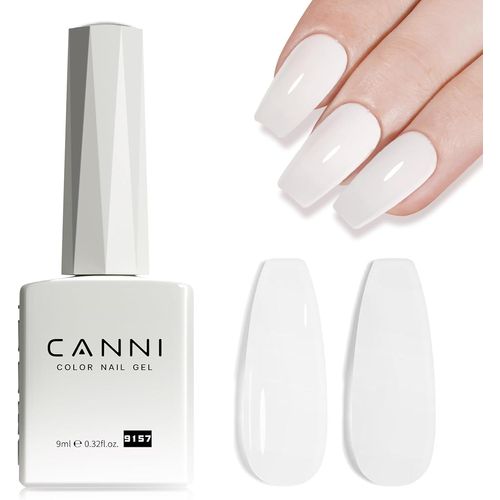 Vernis À Ongles Uv Gel Semi Permanent Jelly Milchig Weiss Gel Polish Nail Gel Soak Off Vernis Manucure Naturel French Manicure 