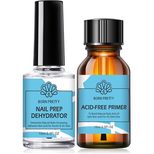Senior-Primer Vernis Semi Permanent Avec Déshydrateur Ongle Gel Uv, Acrylic Nail Acid Free Nail Primer Pro Bond Nail Prep Natural Dehydrate Bond Primer Gel Nail Polish 15ml/0.50fl.Oz[L387] 