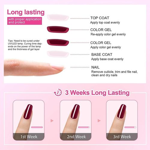 Vernis À Ongles 15ml Vernis Gel Semi-Permanent Nail Gel Polish Uv Led Soak Off Gels Nail Art #5051 