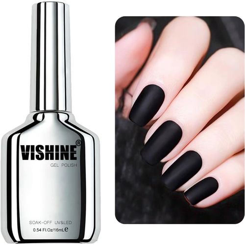 16ml Matte Top Coat Vernis À Ongles Semi-Permanent Effect Matte, Vernis Gel Soak Off Uv Led Pour Nail Art Manicure 003 