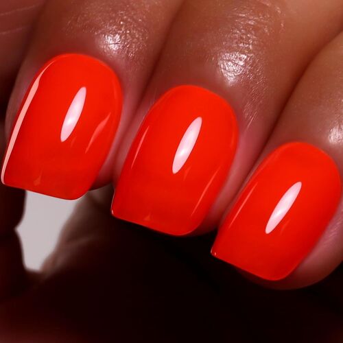 Semi Permanent Neon Nail Polish, 15 Ml Orange Red Gel Nail Polish Art Starter Manicure French Nail Polish Gels Soak Off Led Uv Gel Nail Polish Diy Nail Art Starter Kit 