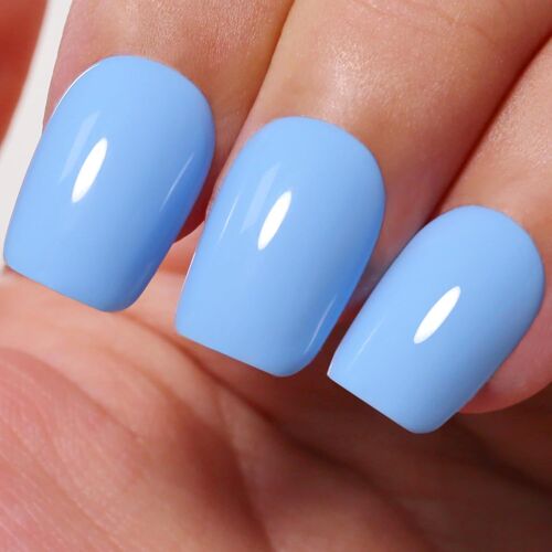 Vernis Semi Permanent Bleu, 15ml Bleu Clair Gel Nail Polish Art D¿¿Marrage Manucure Vernis ? Ongles Gels Printemps Et¿¿ Vernis Gel Uv Diy Nail Art Kit De D¿¿Marrage 