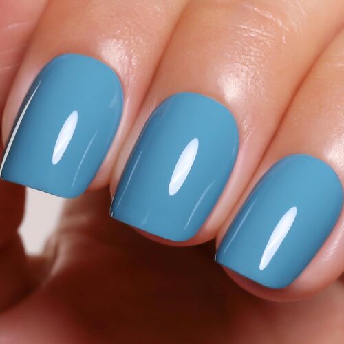 Vernis Semi Permanent Bleu, 15ml Bleu Clair Gel Nail Polish Art Démarrage Manucure Français Vernis À Ongles Gels Soak Off Led Uv Vernis Gel Uv Diy Nail Art Kit De Démarrage 