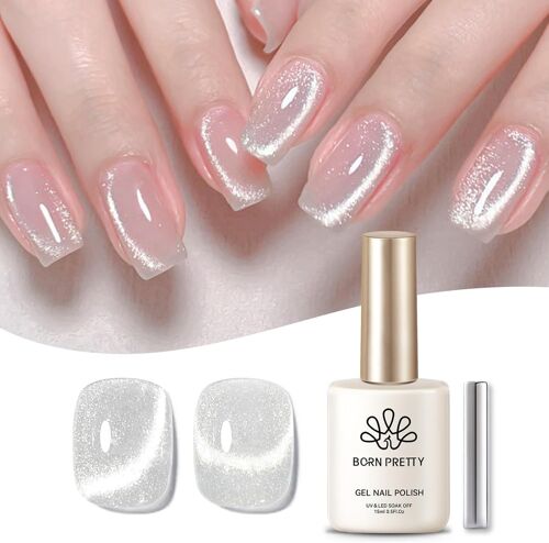 Gjhgf-Born Pretty Cat Magnetic Eye Gel Holographique Super Shine - U V Vernis À Ongles Paillettes Gel Vernis À Ongles Manucure Et Ongles Art Diy À La Maison 