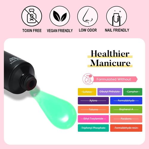 Extension Gel Pour Ongles, Néon Vert Builder Construction 30ml - Faux Ongles Quick Building Uv Led Vernis Semi Permanent Nail Art 004 