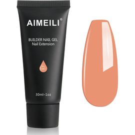 Extension Gel Pour Ongles, Néon Orange Rouge Builder Construction 30ml - Faux Ongles Quick Building Uv Led Vernis Semi Permanent Nail Art 047 