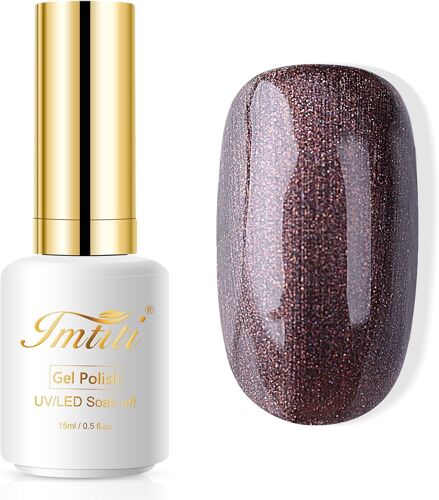 Vernis À Ongles En Gel Marron, 1 Pcs 15 Ml Bronze Couleur Brun Tremper À La Led Du Gel À Ongles Longue Durée De Nail Art De Starter De Démarreur De Starter Bricolage À La Maison 