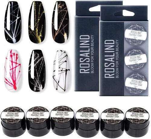 Spider Gel Nail Art 6 Couleurs Vernis Gel Semi Permanent Diy Conception Point To Line Peinture Vernis 