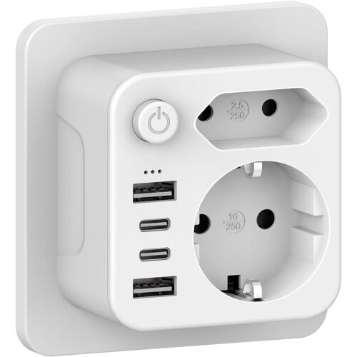ChenQuanSarl-Double Pr Pour Pr Usb, Multipr Avec 4 Pr s D'Alimentation Usb, Adaptateur Usb C, Adaptateur De Pr 2 Pr s Avec Usb, Multipr Pour Pr De Courant, Multipr Usb