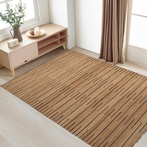 Tapis Salon Fait Main Tasnim Marron 200x300 En Jute Care&fair