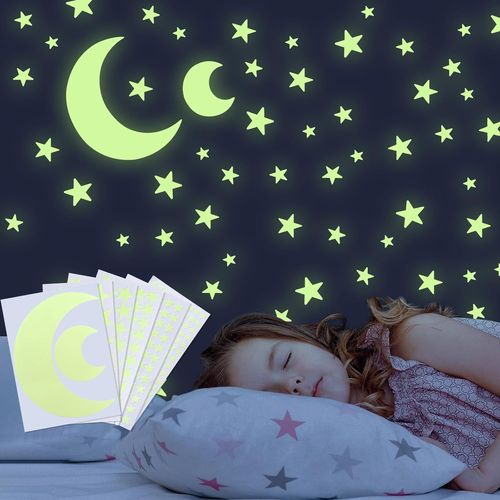 Trahoo-Etoiles Phosphorescentes Plafond, 318 Pièces Autocollants Phosphorescentes, Etoiles Lumineuses Autocollants Stickers Enfants, Stickers Muraux Enfants Etoile Fluorescente Pour Plafond Décoratio