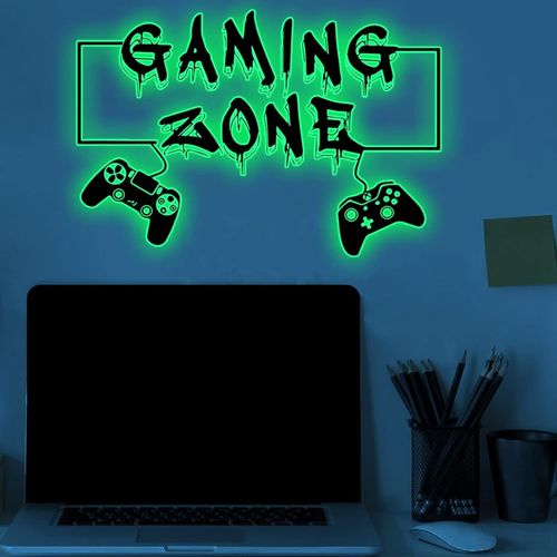 Eryi-Gamer Sticker Mural Autocollant Pour Chambre D'adolescent Garçon Et Garçon,Autocollant Lumineux Pour Chambre D'enfant,Décoration Murale,Convient Pour Décoration Murale