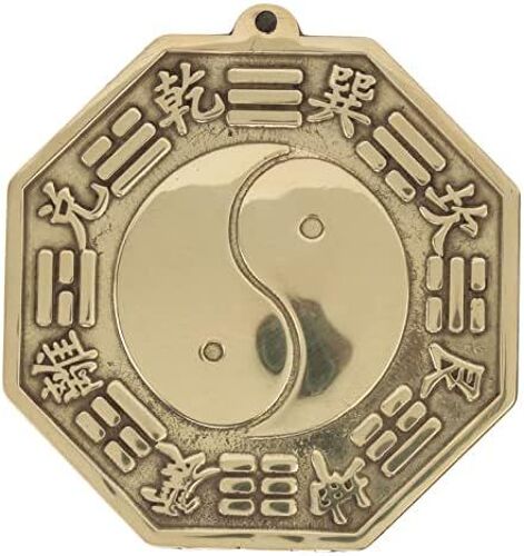 Feng Shui Mirror, 3 Inch Chinese Brass Mirror Bagua Away Evil Spirits For Decoration Ornaments 