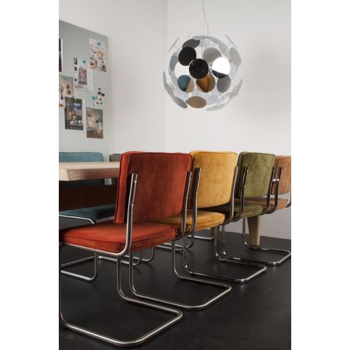 Chaise En Velours Jaune