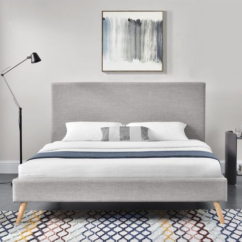 Lit Scandinave Gris-160 X 200 (Cm)