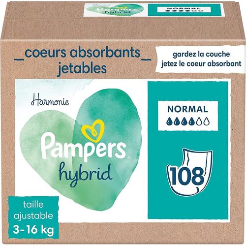 Kalanka-Harmonie Hybrid, 108 C?urs De Protection Jetables Pour Couche Lavable Hybride, 100% D'absorption, Protège La Peau Sensible Des Bébés, Ingrédients D'origine Végétale Et Sans Parfum