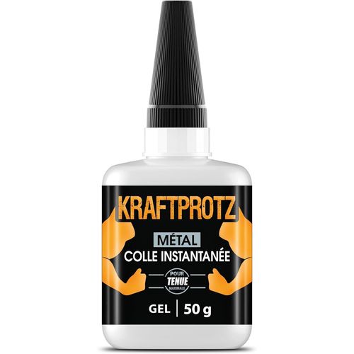 50 g Colle instantanée extra forte Colle transparente pour métaux Super colle épaisse Résistant à l'eau Application facile & tenue sûre