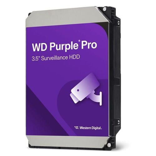 WD Purple Pro WD122PURP - Disque dur - 12 To - interne - 3.5" - SATA 6Gb/s - 7200 tours/min - mémoire tampon : 512 Mo