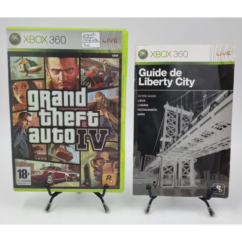 Jeu Xbox 360 Grand Theft Auto Iv (4) En Boite, Avec Notices (Jaquette Plastique Abîmée Et Notice Pliée)