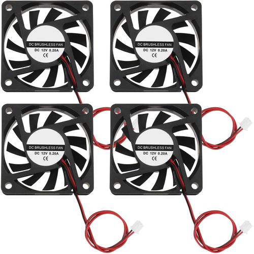 4pcs DC 12V 6010 Ventilateur de Refroidissement sans Brosse Roulements à Huile Ventilateur 60x60x10mm pour Bricolage PC Coque d'ordinateur Refroidisseurs de Processeur Radiateurs Ventilateur