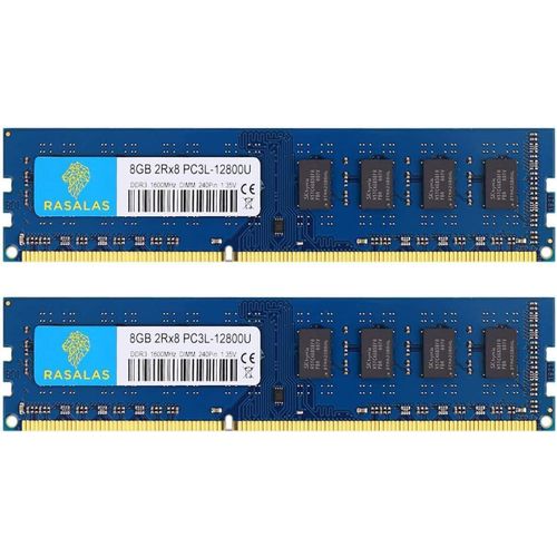 PC3-12800U 16GB Kit(2x8GB) DDR3 1600MHz 2Rx8 CL11 1.35V Udimm Desktop Computer Mémoire RAM
