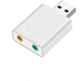 Asbter USB Port Analogique 7.1CH Mini USB Carte Son Carte Son USB à 3.5mm Femal Son Externe avec Micro Casque Adaptateur pour Haut-Parleur