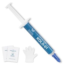 KOLD-01 Pâte thermique en silicone haute performance pour refroidissement de tous les processeurs/dissipateurs thermiques|Pâte de silicone conçue pour une étalage facile (0,7 ml/1,8 g).[E206]