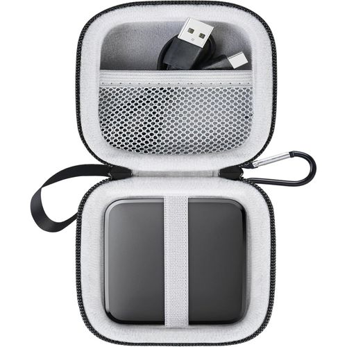 Étui Disque Dur Externe Housse de Protection pour W D 1TB 2TB Elements SE Portable SSD USB 3.0 External Solid State Drives Housse Pochette Case Antichoc Étanche, Nior+Gris